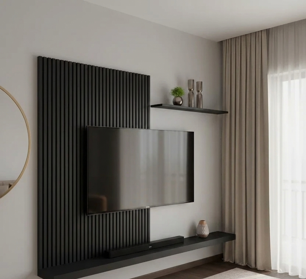 Panel Listonado Decorativo en PVC para Pared