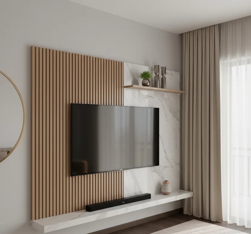 Panel Listonado Decorativo en PVC para Pared - Diseño 2