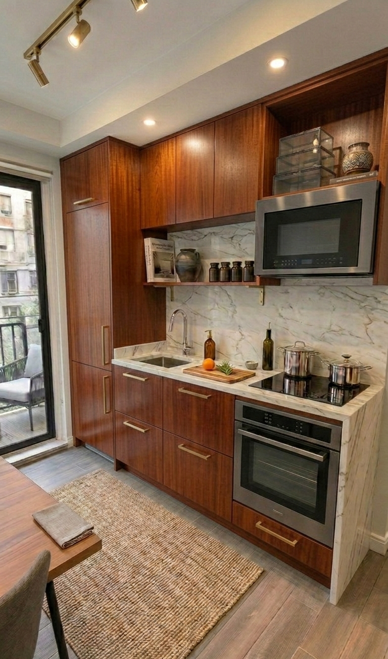 Cocina Premium Ejecutiva PVC - Caoba