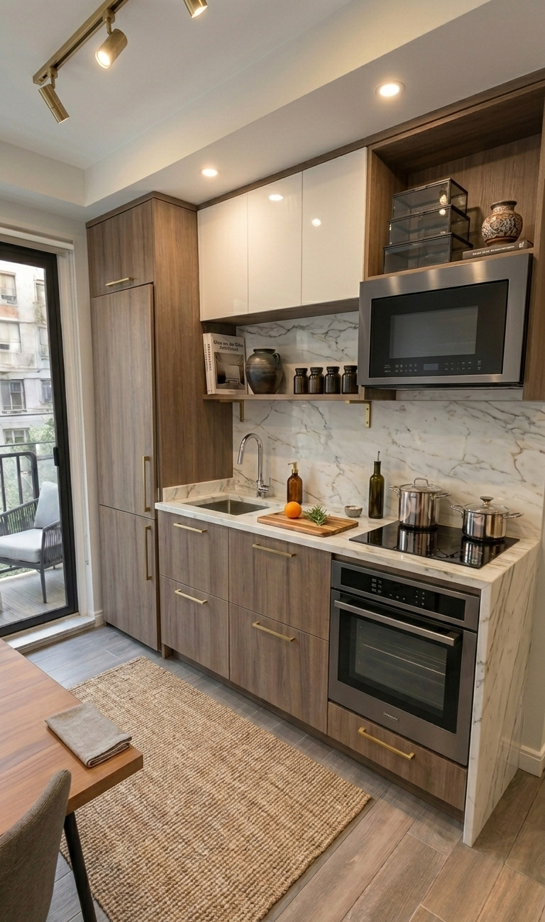 Cocina Premium Ejecutiva PVC - Nogal