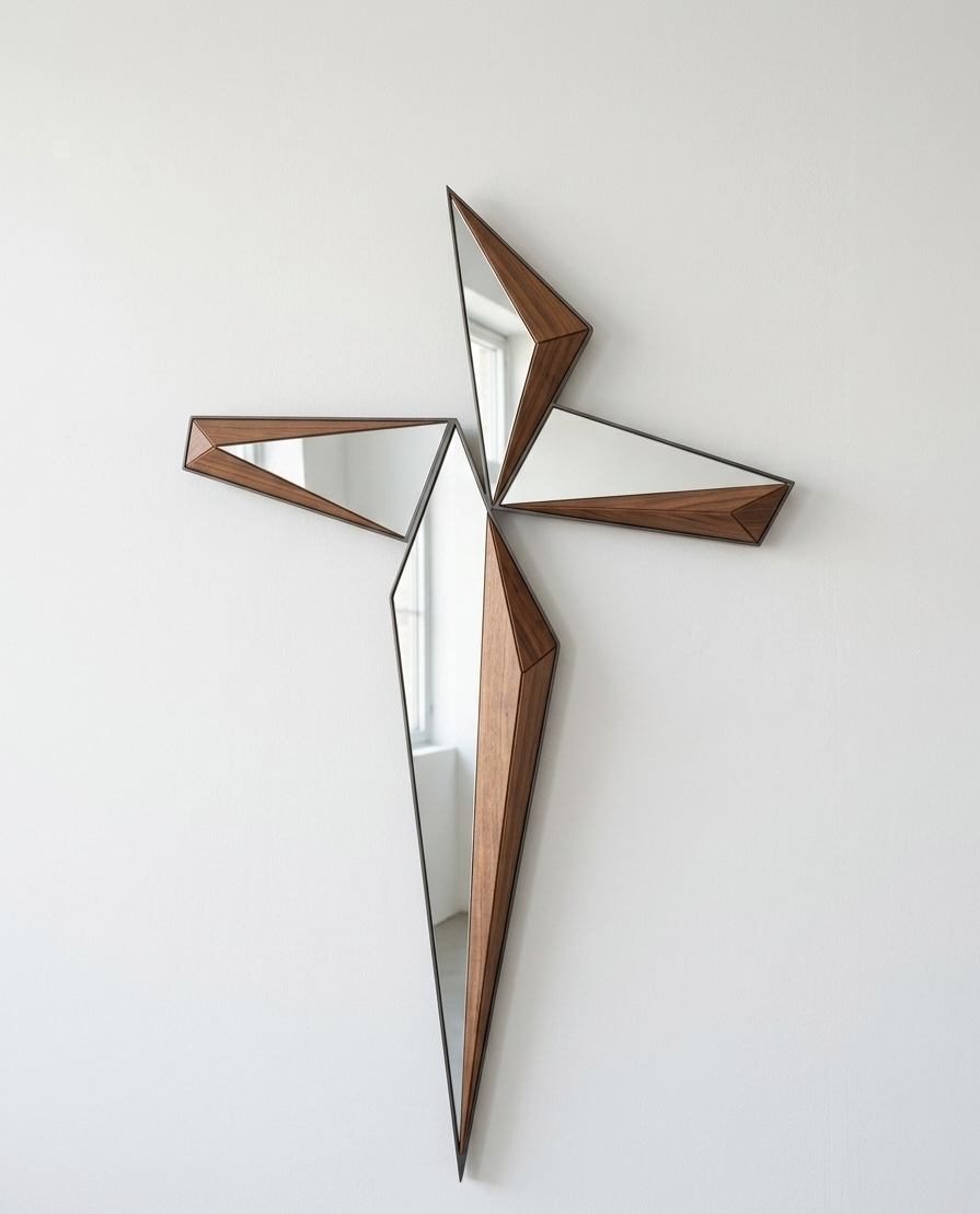 Cruz Decorativa de Pared PVC