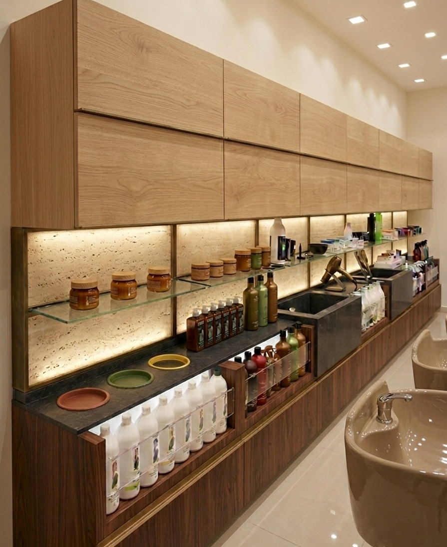 Mueble Multifuncional para Peluquería/Barbería en PVC